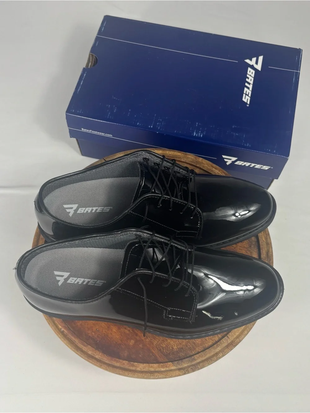Bates Lites Men’s High Gloss Uniform Oxford Shoes 9D